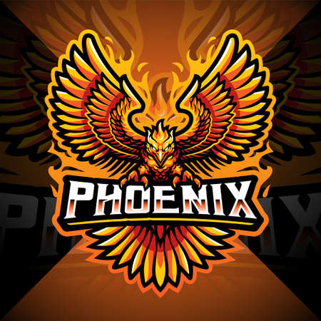 Phoenix escort mascot icon designのイラスト素材