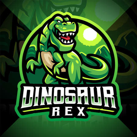 Dinosaur sport mascot logo designのイラスト素材
