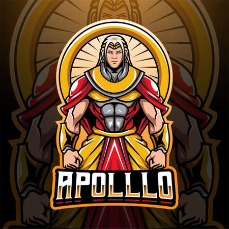 Apollo esport mascot logo designのイラスト素材
