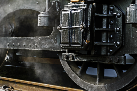 ROTHLEY Great Central  Steam railway, UK - 2015 :  steam engine wheelのeditorial素材