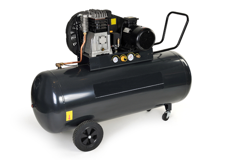 Black compressor isolated on a white background  の写真素材