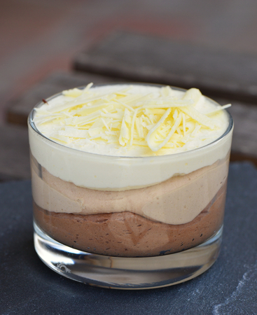 Italian dessert in a glassの写真素材