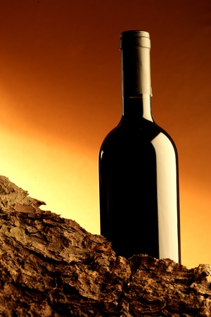 wine red bottleの写真素材