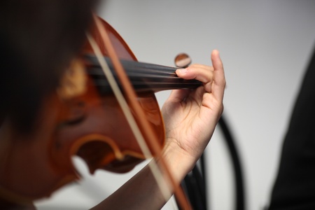 details of musicians to play a symphony の写真素材