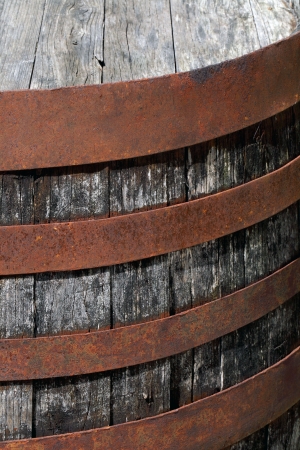 old wood with nails and rustの写真素材