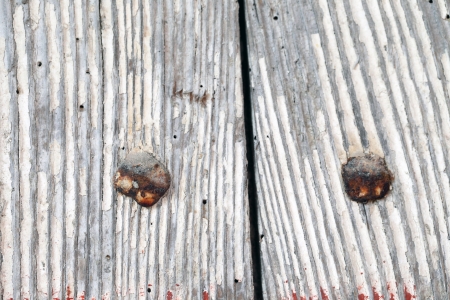 old wood with nails and rustの写真素材