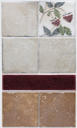 background tile kitchen decorated with raspberries