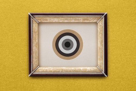 old frame on a colored backgroundの写真素材