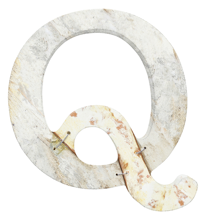 letter q isolated on white background grunge textureの写真素材
