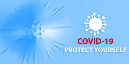 Coronavirus latex gloves, Surgical equipmentの写真素材