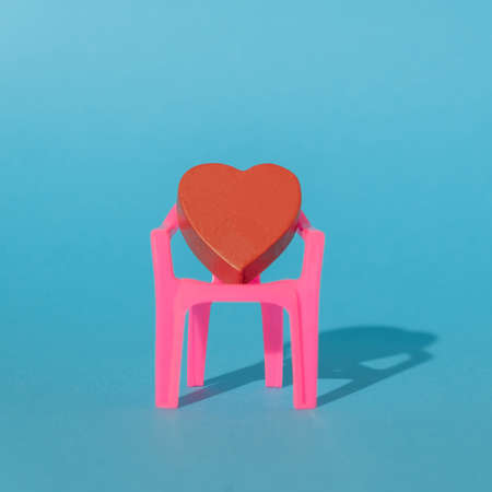 Heart I'm waiting for youの写真素材
