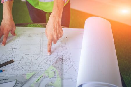 Concept architects,Architects working on plans at business boardroom table.