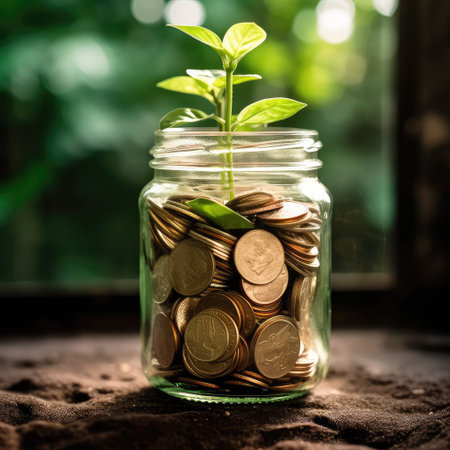 Money for education money savings,Investment for planning education,AI generated.の素材