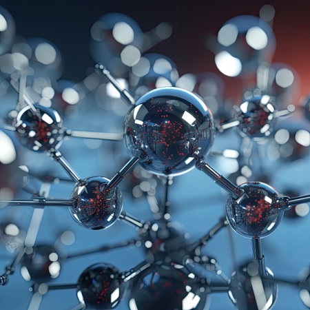 Abstract glass molecule structure, Macro shot of liquid or air,AI generated.の素材
