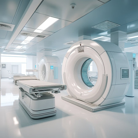 MRI Scanner or Magnetic resonance imaging scanner machine in Hospital,Technologically Advanced and Functional MediÑal Equipment,AI generated.の素材