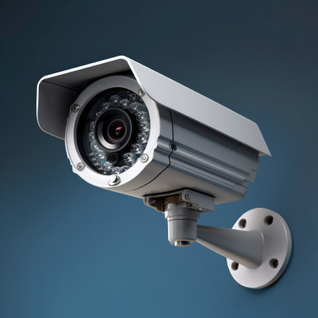 Video camera security systems, CCTV camera which ai technology, Outer equipment for the protection of, AI generated.の素材