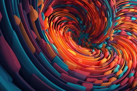Vector 3D abstract background with colorful carving art, Minimalistic design layout for business presentations, Flyers, Posters, AI generated.の素材