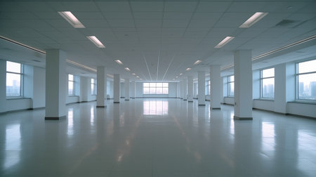 Big empty building interior haの素材