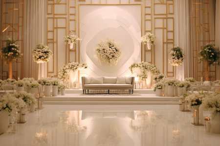 Beautiful backdrop for a Wedding, Prom or special event created.の素材