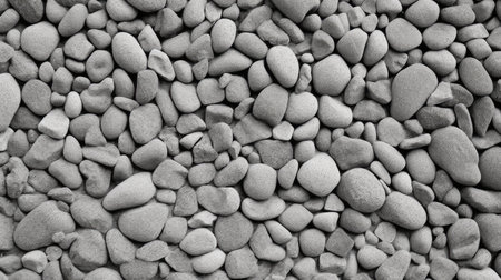 Wall stones background, Gravel concrete texture.の素材