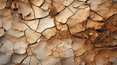 Cracked dry land without water, Texture of dry cracked earth close up, land without water, desert.の素材