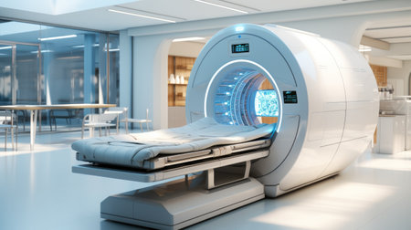 CT Scan Machine, CT (Computed tomography) scanner in hospital laboratory. Health care, medical technology.の素材
