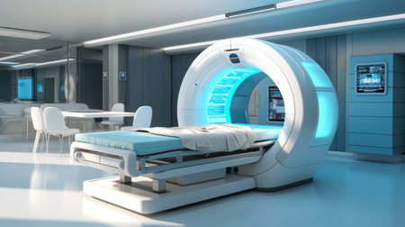 CT Scan Machine, CT (Computed tomography) scanner in hospital laboratory. Health care, medical technology.の素材
