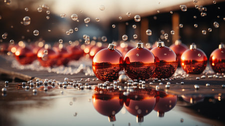 Balls xmas, Christmas and New Year greeting card.の素材