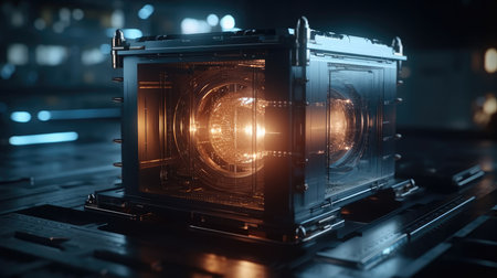 Quantum computer digital cyberspace, Data science data analytics, Modernization.の素材