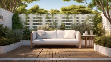 Modern Terrace, Beautiful and Simple Garden Decor, Design Idea.の素材