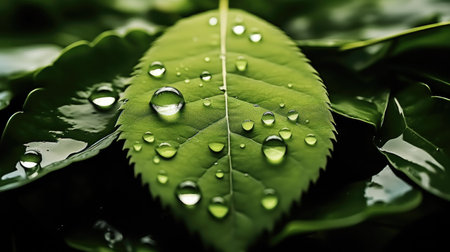 Bio Circular Green Economy concept, Green leaf with water droplet for decrease CO2, Carbon credit to limit global.の素材
