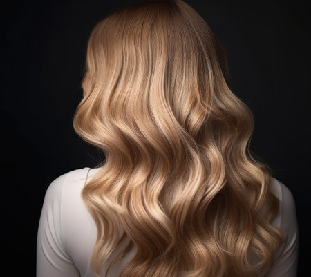 Woman balayage effect hair.の素材
