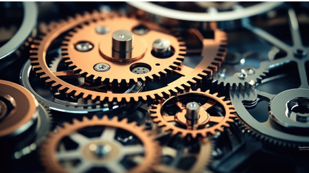 Gears in an engine.の素材