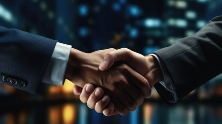 Business people shaking hands after conclusion of a contract.の素材