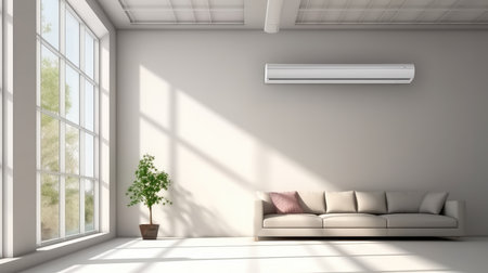 Big and comfortable living room interiors.の素材