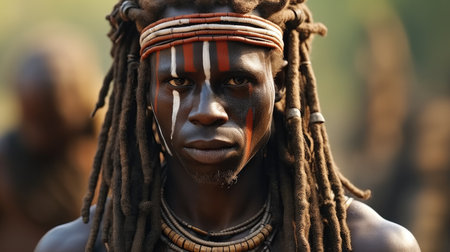 Tribe, African native tribe, Culture.の素材