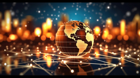 Data analysis of financial and banking, Business and economic growth on global business network.の素材