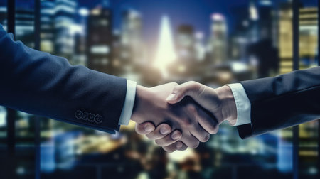 Businessman shaking hands, Success concept.の素材