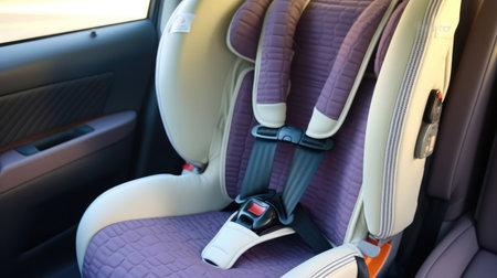 Empty child car safety restraint seat.の素材