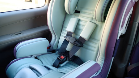 Empty child car safety restraint seat.の素材