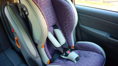 Empty child car safety restraint seat.の素材