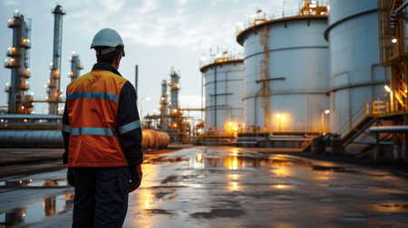 A quality control engineer for oil products. Generative AI.の素材