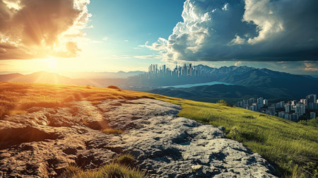 Energy effects of global climate changes. Generative AI.の素材