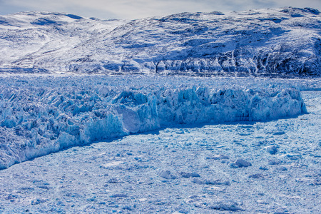 Greenland inland ice with glacier