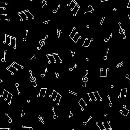 Note music seamless patternのイラスト素材