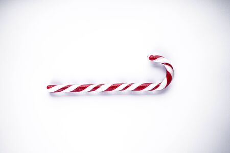 Christmas concept. Christmas candy on a white background. Traditional christmas sweets. Flat lay.の写真素材