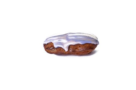 French dessert. Eclair on a white background isolated.