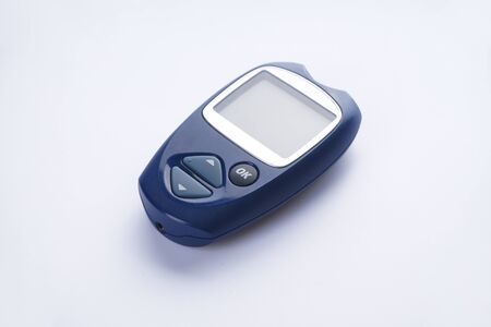 Glucometer isolate on white background. Blood glucose meter. Diabetes.