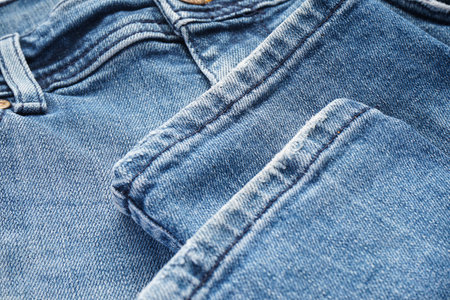 Classic jeans texture. Denim pattern, blue jeans background.