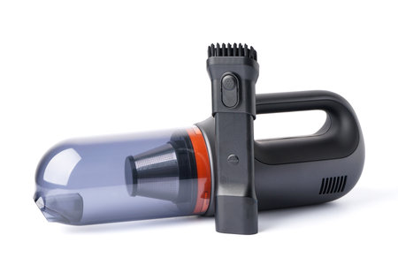 The cordless car vacuum cleaner, isolated on white background.の写真素材